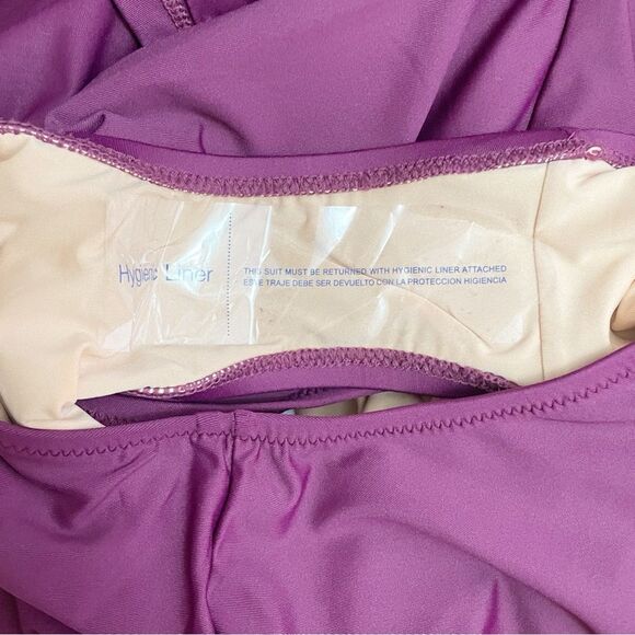 NWT J. Crew Halter Wrap Swim Dress Size 6 One Piece Skirted Swimsuit Iris Maroon - Picture 7 of 12